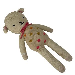 Cuddle & Kind Lucy Lamb 18" Handmade Knit Cotton Plush Doll Peru